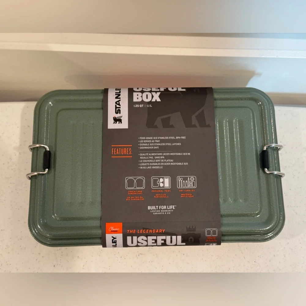 NEW Hammertone Green Stanley Useful Box ~ Size 1.25QT - Picture 6 of 9